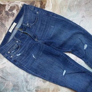 😎Gap True Skinny Jeans Distressed Ripped 27S